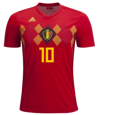 2018 World Cup Belgium E.Hazard #10 Home Soccer Jersey Shirt