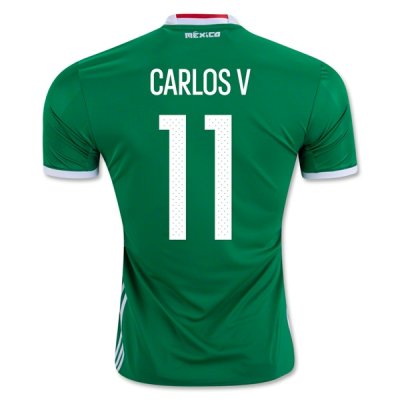 2016 Mexico CARLOS V #11 Home Soccer Jersey