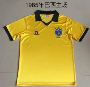 1985 Brazil Retro Home Soccer Jersey Shirt