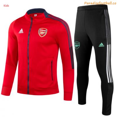 Kids 2021-22 Arsenal Red Training Kits Youth Jacket with Pants