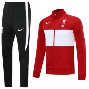 2020-21 Liverpool Red White Training Kits Jacket with Pants