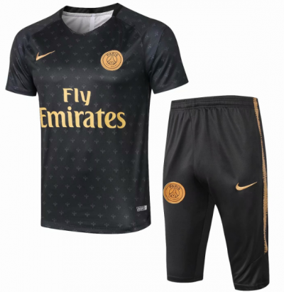 2018-19 PSG Black Short Sleeve Training Kits