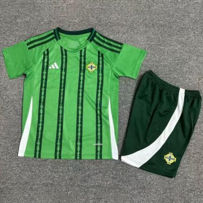 2024 Euro Cup Northern Ireland Kids Home Soccer Kits Shirt with Shorts