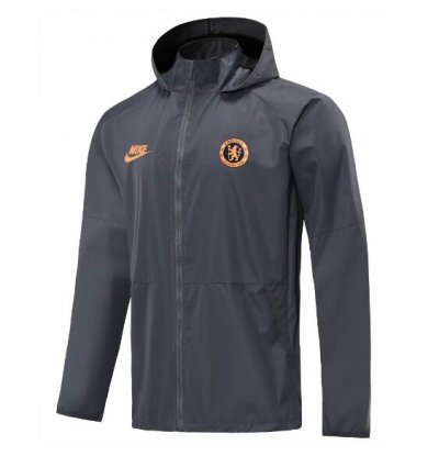 2020-21 Chelsea Grey Hoodie Windbreaker Jacket