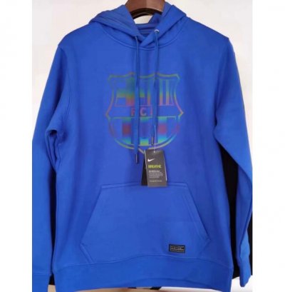 2020-21 Barcelona Blue Hoody Sweater Top