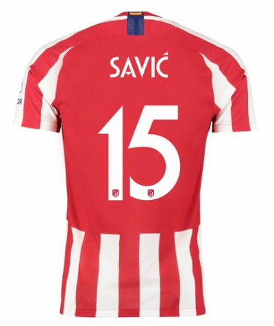 2019-20 Atletico Madrid Home Soccer Jersey Shirt Savic 15