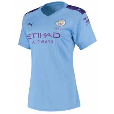 2019-20 Manchester City Women Home Soccer Jersey Shirt