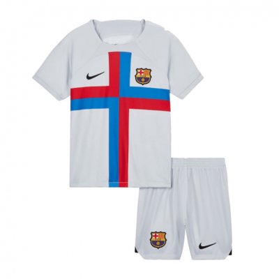 Kids Barcelona 2022-23 Third Away Soccer Kits Shirt With Shorts
