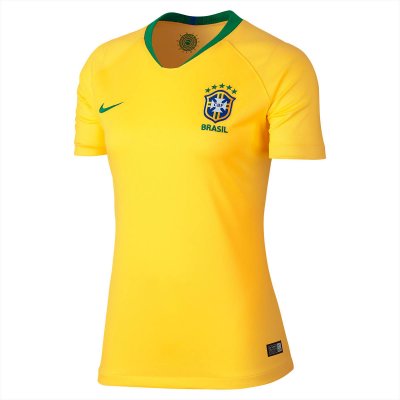 2018 World Cup Brazil Women's Home Soccer Jersey Shirt