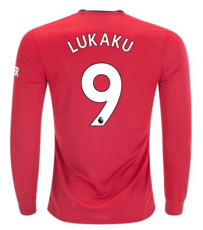 Romelu Lukaku #9 Manchester United 2019-20 Long Sleeve Home Soccer Jersey