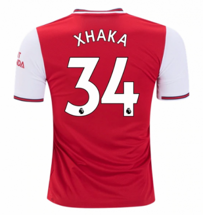 2019-20 Arsenal Home Soccer Jersey Shirt Granit Xhaka #34