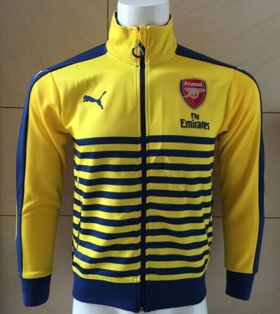 Arsenal 2015-16 Soccer Jacket Yellow-Navy