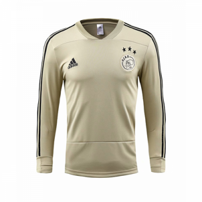18-19 Ajax Yellow V-Neck Training Sweater Top Shirt