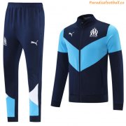 2021-22 Marseille Navy Blue Training Kits Jacket with Pants