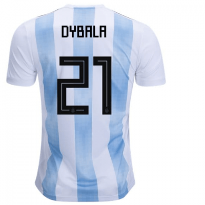 2018 World Cup Argentina Dybala #21 Home Soccer Jersey Shirt