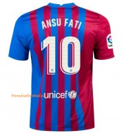 2021-22 Barcelona Home Soccer Jersey Shirt with ANSU FATI 10 printing