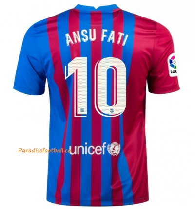 2021-22 Barcelona Home Soccer Jersey Shirt with ANSU FATI 10 printing
