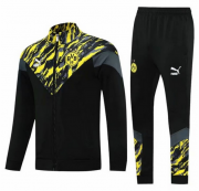 2021-22 Dortmund Black Yellow Training Kits Jacket with Pants