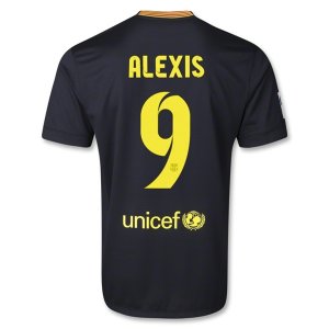 13-14 Barcelona #9 ALEXIS Away Black Soccer Jersey Shirt 13-14 Barcelona #9 ALEXIS Away Black Soccer Jersey Shirt
