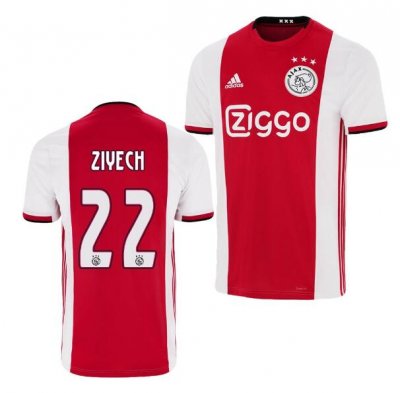2019-20 Ajax Home Soccer Jersey Shirt Hakim Ziyech 22