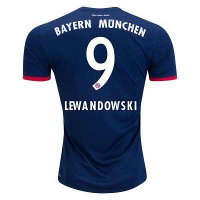 2017-18 Bayern Munich Lewandowski #9 Away Soccer Jersey