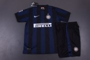 Kids Inter Milan 13/14 Home Soccer Whole Jersey Kit(Shirt+shorts)