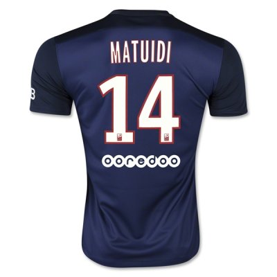 2015-16 PSG MATUIDI #14 Home Soccer Jersey