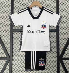2024-25 COLO-COLO Kids Home Soccer Kits Shirt With Shorts