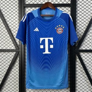 2025-26 Bayern Munich Blue Goalkeeper Soccer Jersey Shirt