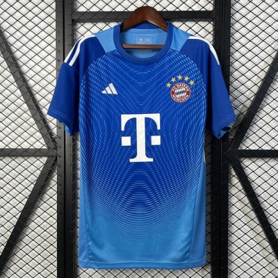 2025-26 Bayern Munich Blue Goalkeeper Soccer Jersey Shirt