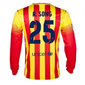 13-14 Barcelona #25 A.Song Away Long Sleeve Soccer Jersey Shirt 13-14 Barcelona #25 A.Song Away Long Sleeve Soccer Jersey Shirt