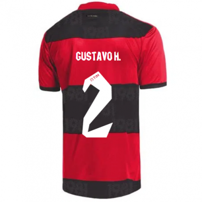 2021-22 Flamengo Home Soccer Jersey Shirt GUSTAVO H. #2