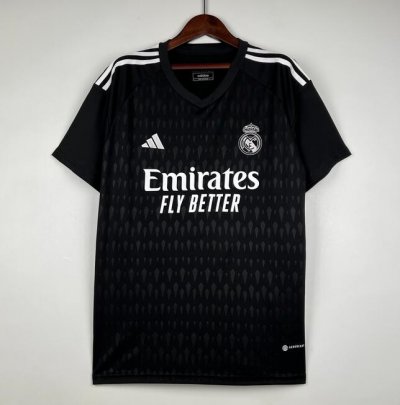 2023-24 Real Madrid Black Goalkeeper Soccer Jersey Shirt