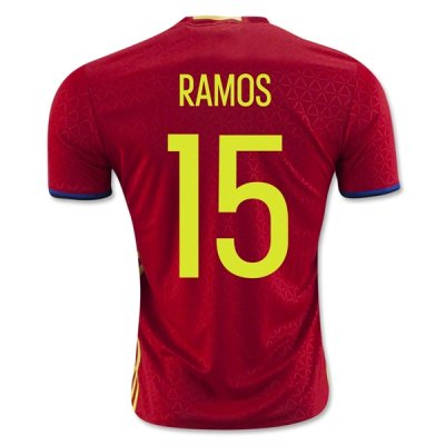 2016 Spain RAMOS #15 Home Soccer Jersey