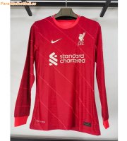 2021-22 Liverpool Long Sleeve Home Soccer Jersey Shirt Player Version