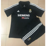 Kids 2002-03 Real Madrid Retro Away Soccer Kits Shirt With Shorts