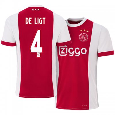 2017-18 Ajax #4 Matthijs de Ligt Home Soccer Jersey