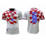 1998 Croatia Retro Home Soccer Jersey Shirt SUKER #9