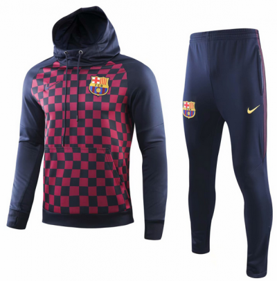 2019-20 Barcelona Black Training Suits Hoodie Sweatshirt and Trousers