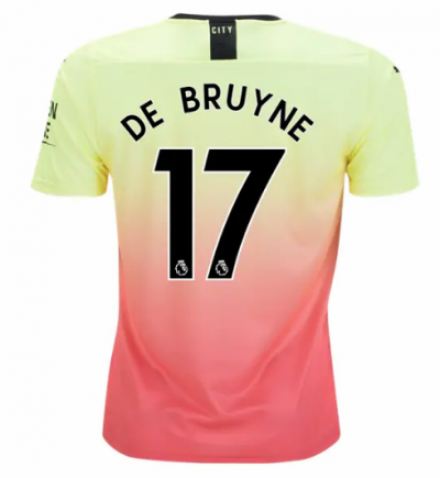 2019-20 Manchester City Third Away Soccer Jersey Shirt De Bruyne #17