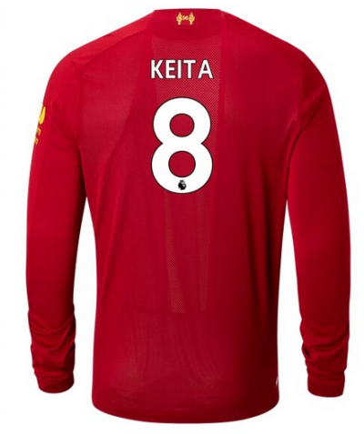Naby Keita #8 Liverpool 2019-20 Long Sleeve Home Soccer Jersey