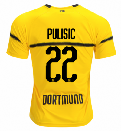 Christian Pulisic #22 2018-19 Borussia Dortmund Cup Soccer Jersey Shirt