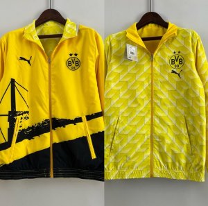 2023-24 Dortmund Yellow Reversible Trench Coat Jacket
