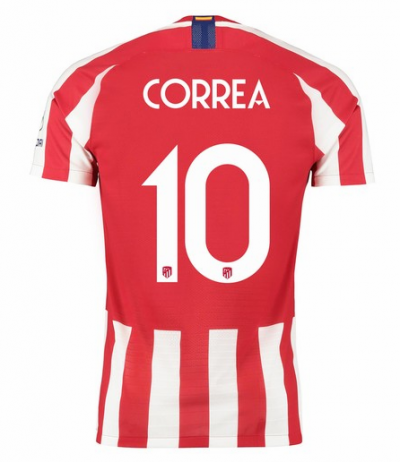 2019-20 Atletico Madrid Home Soccer Jersey Shirt Correa 10