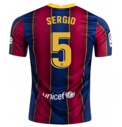 2020-21 Barcelona Home Soccer Jersey Shirt SERGIO BUSQUETS #5