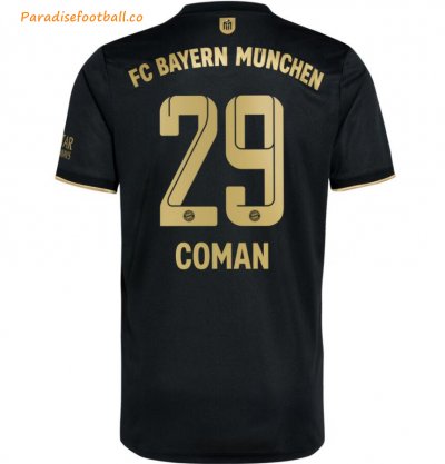 2021-22 FC Bayern Munchen Away Soccer Jersey Shirt with Coman 29 printing