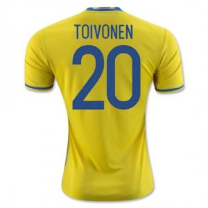 2016 Sweden Toivonen 20 Home Soccer Jersey