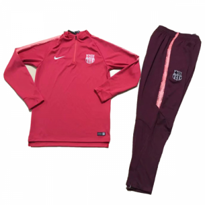 Youth Kids 18-19 Barcelona Pink Sweat Shirt Kit(Top+Trouser)