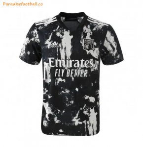 2021-22 Olympique Lyonnais Black Third Away Soccer Jersey Shirt