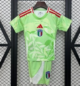 2025 Italy Away Kids Soccer Kits Shirt With Shorts